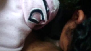 Belle11 sucks big black cock - amateur ebony blowjob