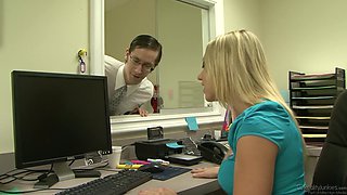 Forbidden Office Heat with John Henry's Blonde Charm