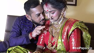 Newly Married Indian Girl Sudipa Hardcore Honeymoon First night sex and creampie - Hindi Audio