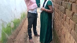 Desi Indian village girl with tight hairy pussy seduces older man