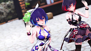Multiplayer Masterpieces [mmd] Big Duck, Glory, Miku - Thumbs up, Dance Party, Orgy, Sexy Uniforms, Striptease, Korean Dance