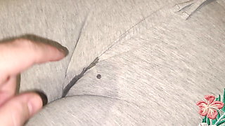 I Spit and Rub Sweet Cameltoe Pussy of My Step Sister