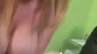 Sophie Dee sucks of her gardner!!