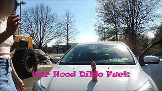 Car Hood Dildo Fuck