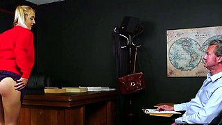 Upskirt student voyeur teasing teacher