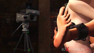 Hardcore sex in the dungeon space! sheriff plays with a teenager blondie