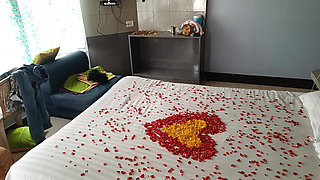 Tamil new married couples honeymoon celebration in private hotel