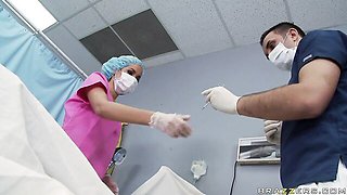 Hospital hard fuck in the doggy style with a busty girlfriend Isis Taylor