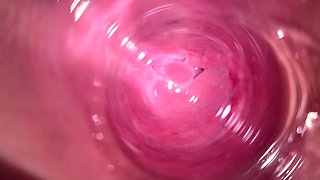 Camera Inside My Tight Creamy Pussy, Internal View of My Horny Vagina