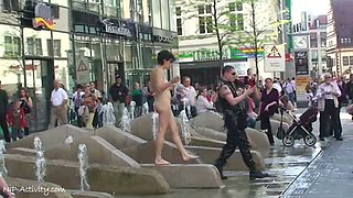 Naked Chick Miriam Has Fun On Public Streets