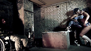 Ebony MILF and Her French BFF Having Fun Time While He Wanks