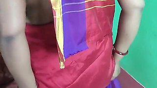 Indian Girl Dancing In Red Sharee And Showing Her Naked Body