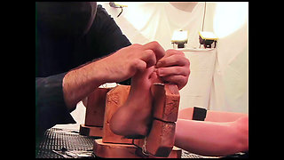 Pt 2 Tickled & Vibed From the Inside - Chastity Squirts! - This Model Is Tickled by Tmh, and He Uses a Vibrator and Tickles Insi
