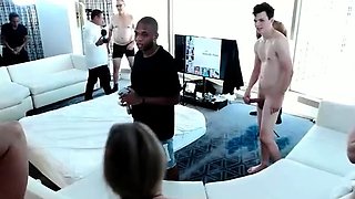 Real amateur skanks have group sex at slutty party in hi def