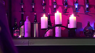 Stripper plays with candles and gets fucked hard