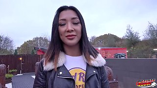 Skinny German Thai Teen Kitty Hai First Casting Fuck - Blowjob Facial Brunette Riding Big Dick