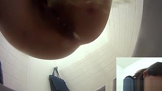 Peeing asians toilet cam