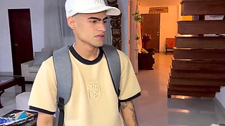 Hot latina got caught filming spicy content and fucks him for keeping her secret