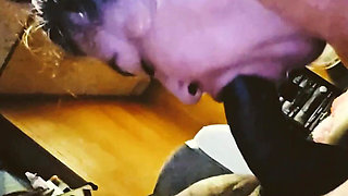 A college Teacher Sucking My Dick & Swallowing the Whole Load