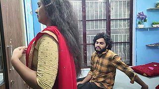 Mallu Girl Hot Red Half Saree Romance and Sex with Boy Friend
