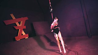 As Rigger Tie Up Valkiryz The Rope Bunny In An Intense Shibari Bondage Rope Session -tattoo Punk Emo Goth Bdsm Fetish