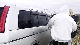 teen rough fucked in car during roadside assistance