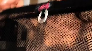 Sexy Blonde Babe With Big Boobs Strips Bra