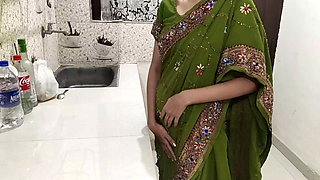 Indian Hot Stepmom has hot sec with stepson in kitchen!father doesn't know with clear Audio Indian Desi stepmom dirty ta