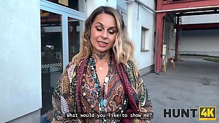 Hunt4k. hunter ran into a sexy female in public and banged her in the fortune-telling parlour
