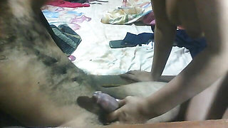 young horney couple 1st time fuck in friends home by staring blowjob