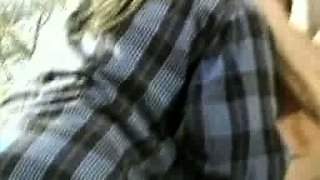 Brunette from village blowjob outdoors