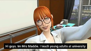 Mrs Maddie is gangbanged by her entire class