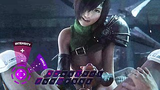 3D Girl fucks guy's dick first with mouth, then with pussy until guy cums inside. Animation porno.