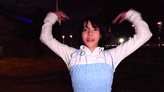 Sneaky Motorcycle Fuck Creampie Cindy Luna Petite