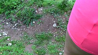 Amateur blonde chick Lola sex in public