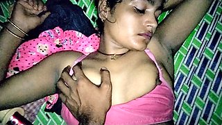 Brother-in-law catches village sister-in-law fingering herself at night and gives her a hard pounding