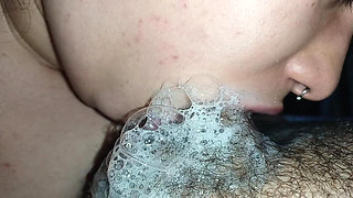 PIMPLES OF HOT SPIT BY THE HARD COCK OF THE CUCKOLD