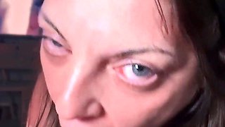 Ultimate Porn Fantasy - the Girl on Screen Is Really There, Blowing You - 2 Cumshots Rubbed in Her Face