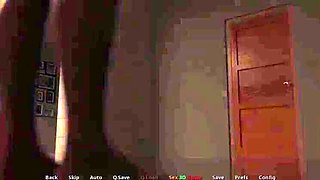 Hot Stepmom Masturbates with Dildo in Bedroom While Stepson Watches - Big Tits MILF Moaning