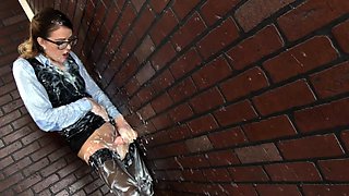 Dirty MILF drilled deep and drenched in cum at the gloryhole