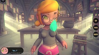 Gaming and getting messy with a creampie in 3D animated hentai