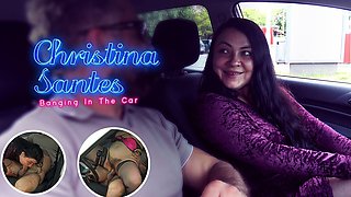 Hairy Christina Santes Banging in the Car