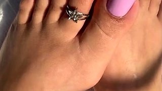 Linsey Dawn solo foot fetish