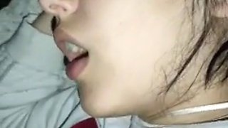 Skinny teen enjoys a big cock and gets a good creampie