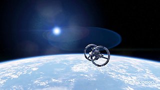 The best sex in space. Hot japanese babe gets fucked hard on orbital space station