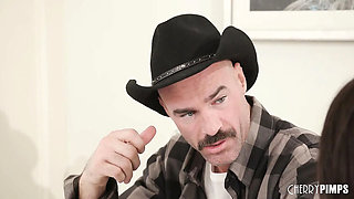 Step Daddy Hard Fucks Stepdaughter Doggy Style - Big Natural Tits & Facial