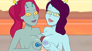 Rick and Morty - a Way Back Home - Sex Scene Only - Part 45 Unity Double Boobjob! by Loveskysanx