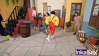 Step Family Sex: Don Mamon Fucks Doña Rosinda's Big Natural Tits While Kikin Watches & Throws Tantrum
