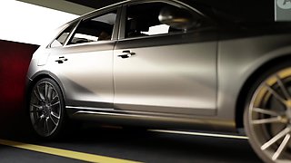 3d animation big-tit milf suggests fucking in car at parking