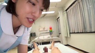 POV video of Japanese nurse Iioka Kanako giving head and swallowing